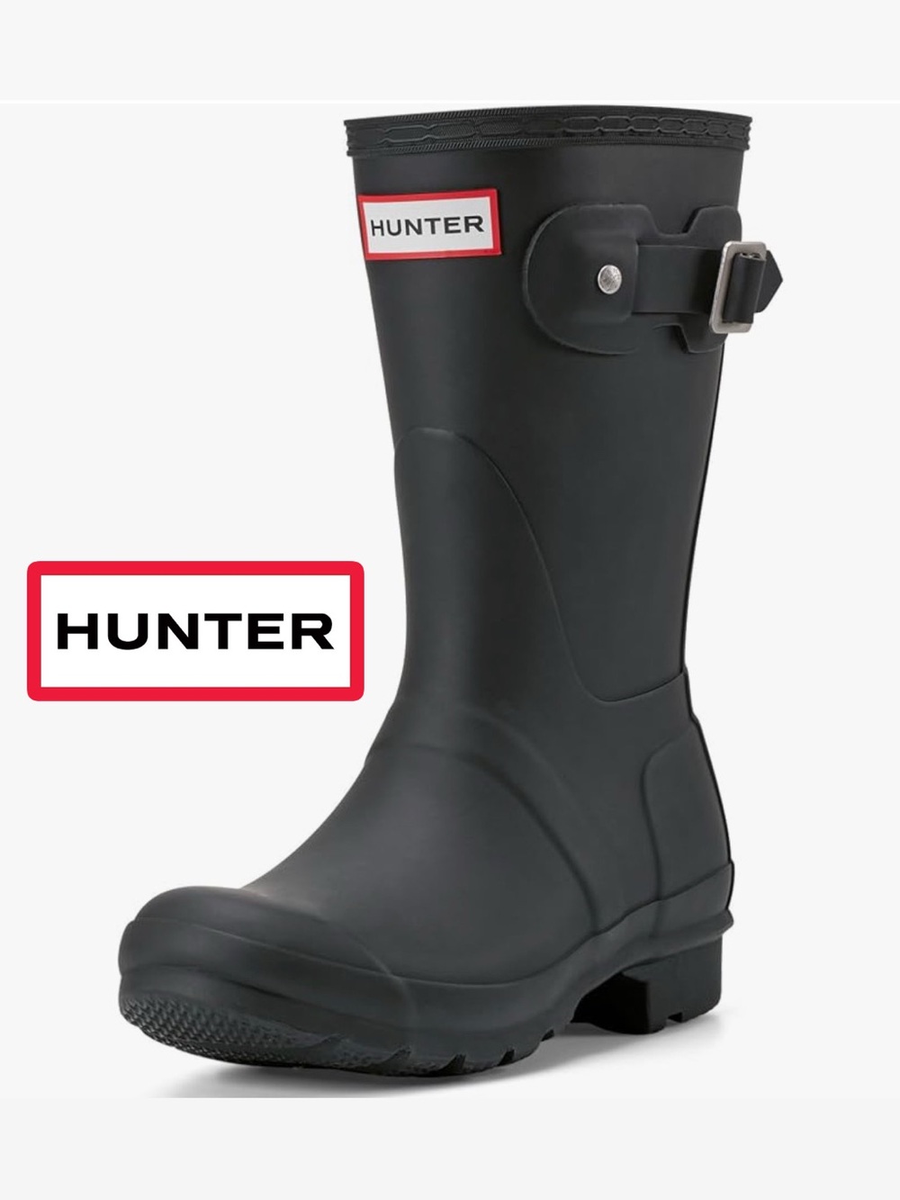 Hunter Original Short Boot - unisex -black - Size 37EU (5US Men’s / 6US Women’s)